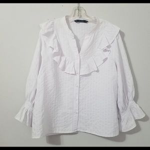 Zara frilled blouse